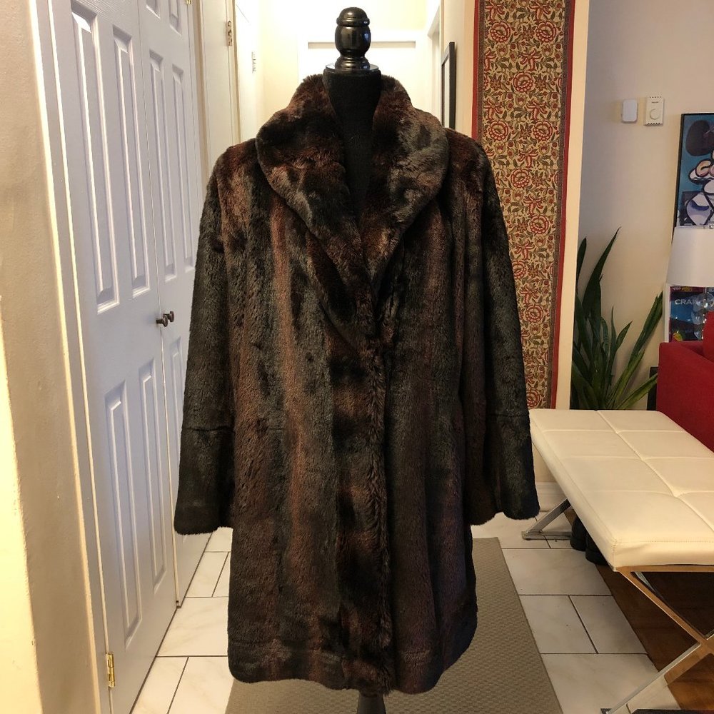 Faux fur teddy bear coat